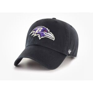 Baltimore Ravens '47 Brand Mens Black Clean Up Adjustable Hat